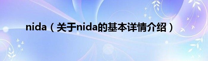nida（关于nida的基本详情介绍）