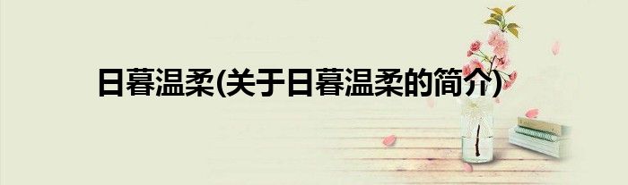 日暮温柔(关于日暮温柔的简介)