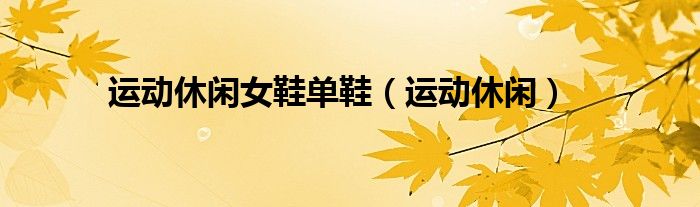 运动休闲女鞋单鞋（运动休闲）