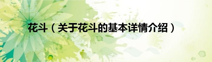 花斗（关于花斗的基本详情介绍）